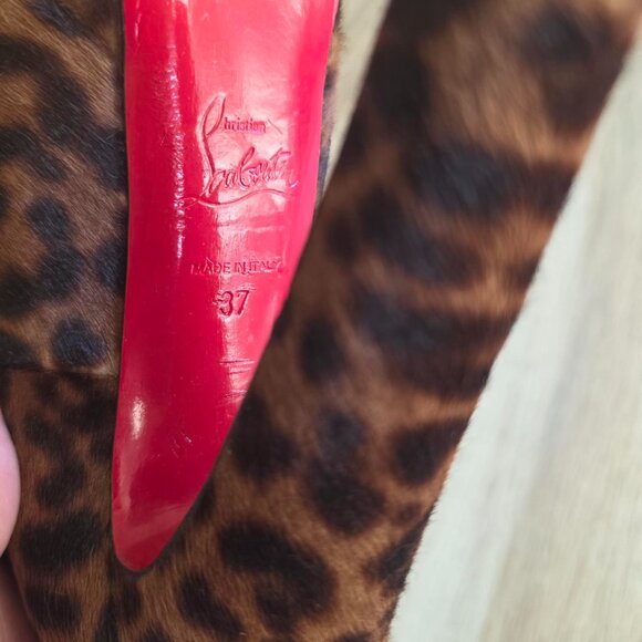Christian Louboutin Bibi 140 Leopard Mini Chad Pumps Eur. 37 - Picture 11 of 11